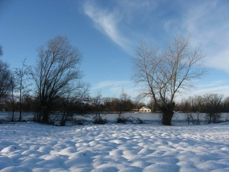 Le lac d’Ardres en hiver